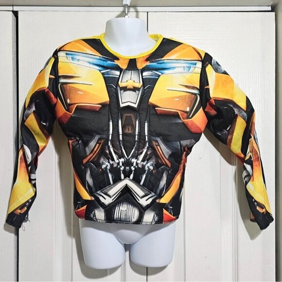Rubie's Kids Bumblebee Muscle Top & Mask Set Costume Halloween Transformers Boys - Picture 3 of 9